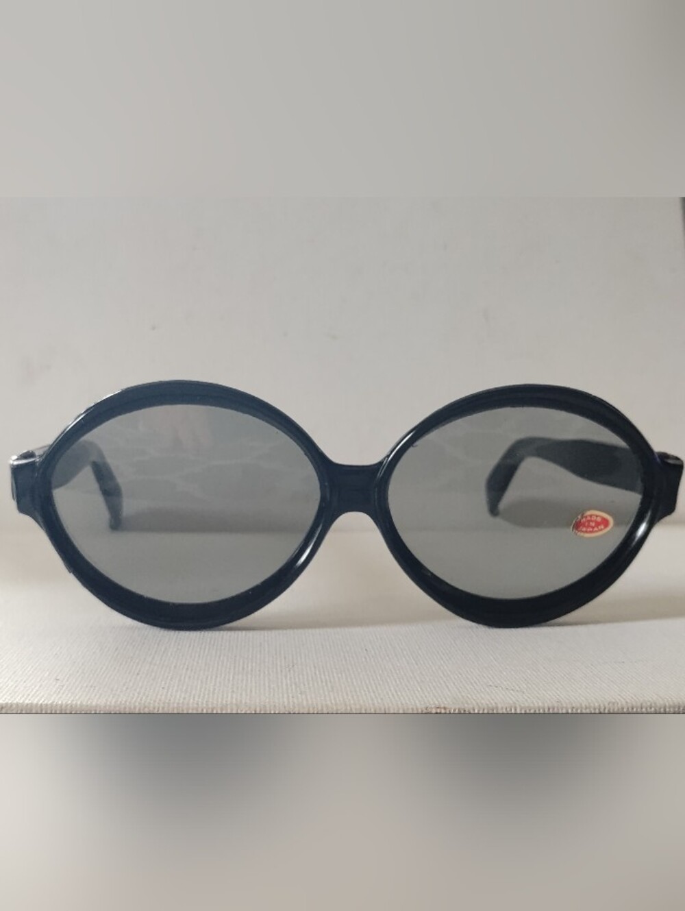 Rare Vintage Black Unisex Sunglasses w/Glass Lenses JAPAN. NOS